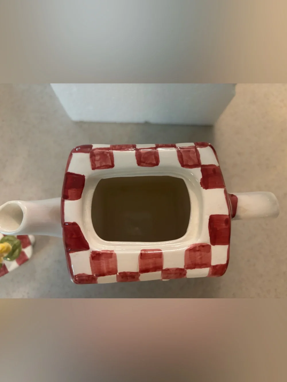 Sunflower Ceramic Teapot with Yellow Accent